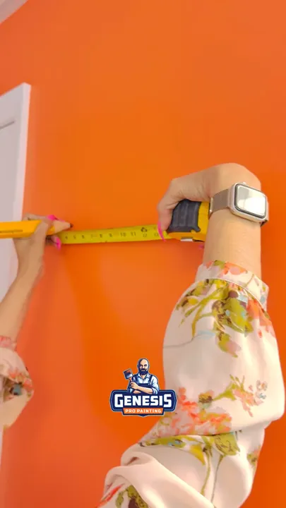 Testing paint samples on the wall for the right finish